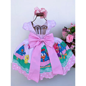 Vestido Infantil Temáticos Kids Galinha Pintadinha - Leveza e Elegância para Meninas | Bebeloo Kids