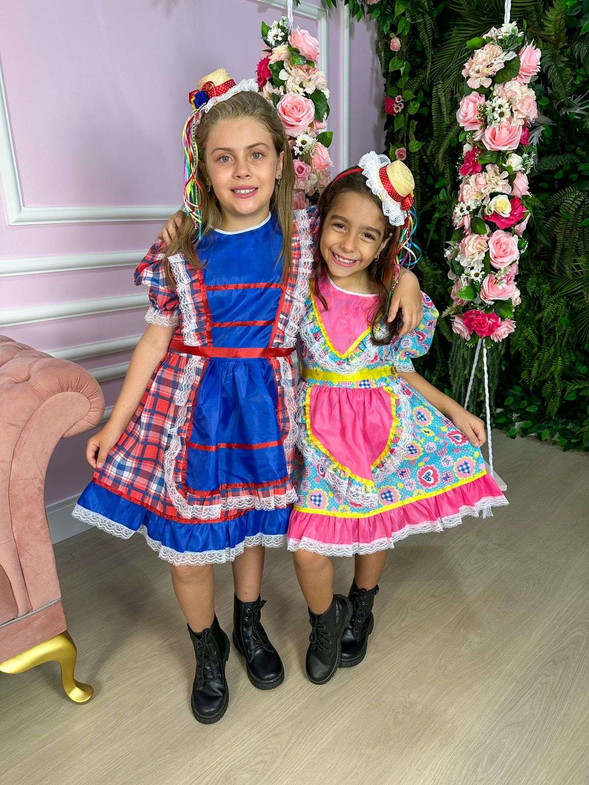 Vestido Junino Modelo 3 com Estampas e Cores Variadas TAMANHO:2 - Leveza e Elegância para Meninas | Bebeloo Kids