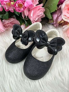Sapatilha Flor Di MIla Baby Preto Gliter - Diversão e Encanto para Brincar | Bebeloo Kids