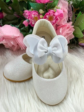 Sapatilha Flor Di MIla Baby Branco Gliter | Bebeloo Kids