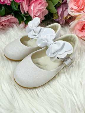 Sapatilha Flor Di MIla Baby Branco Gliter - Diversão e Encanto para Brincar | Bebeloo Kids