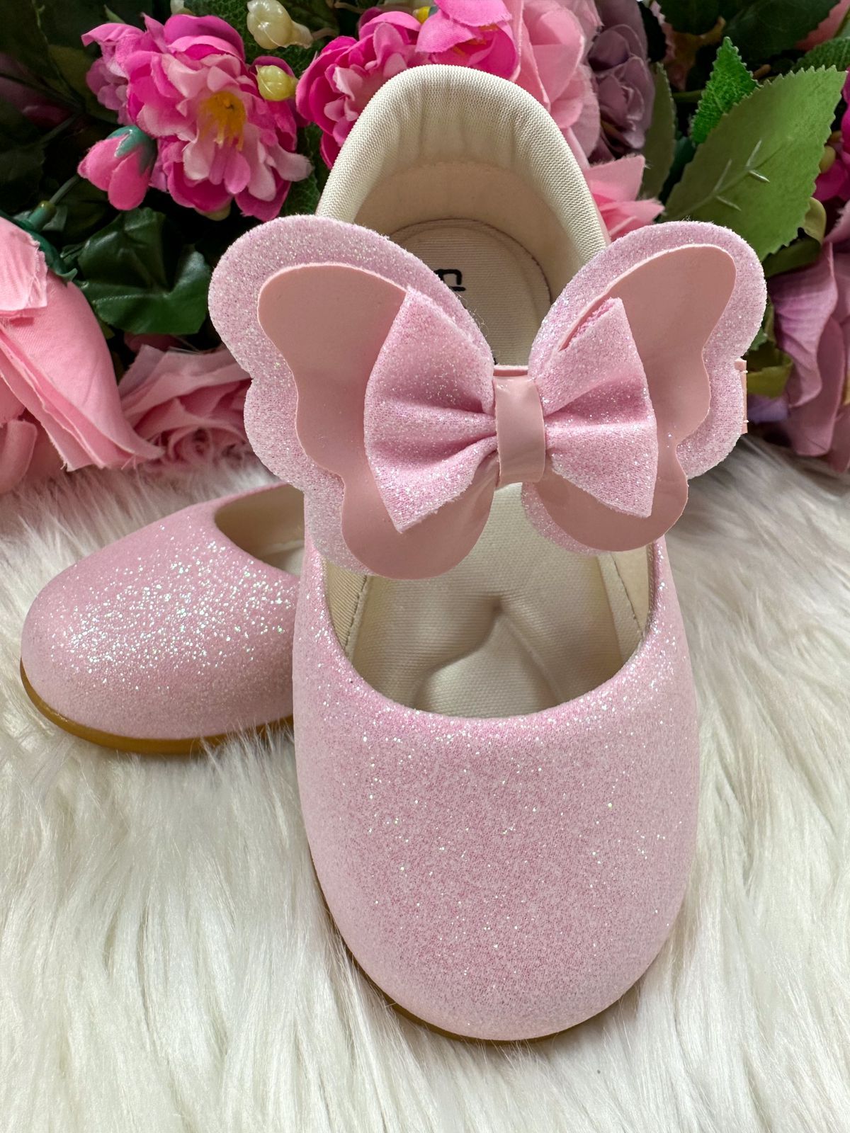 Sapatilha Flor Di MIla Baby Rosa Gliter | Bebeloo Kids