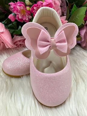Sapatilha Flor Di MIla Baby Rosa Gliter | Bebeloo Kids