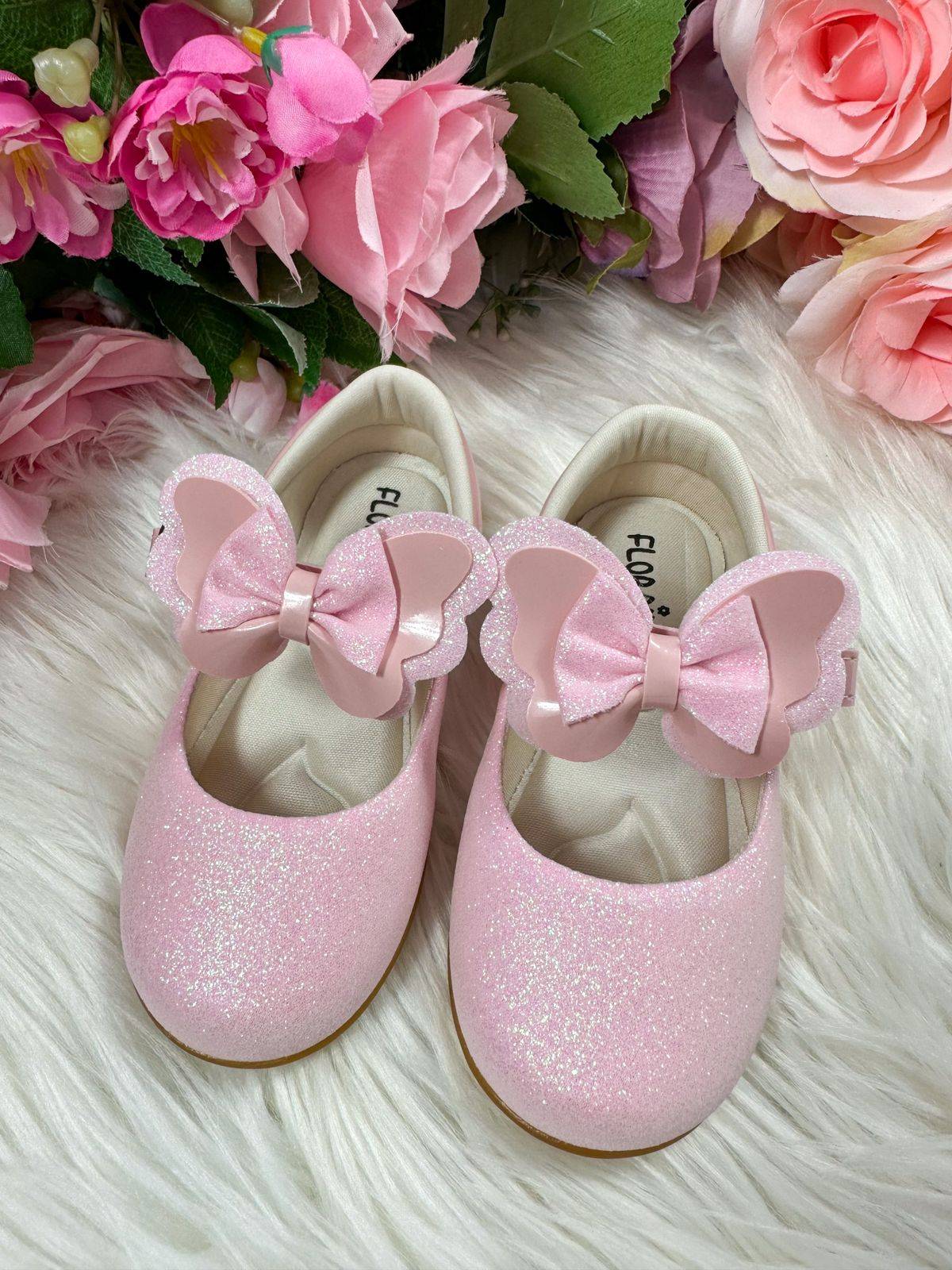Sapatilha Flor Di MIla Baby Rosa Gliter - Diversão e Encanto para Brincar | Bebeloo Kids