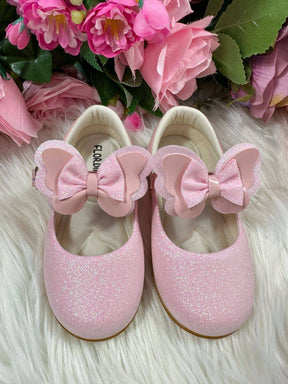 Sapatilha Flor Di MIla Baby Rosa Gliter - Diversão e Encanto para Brincar | Bebeloo Kids