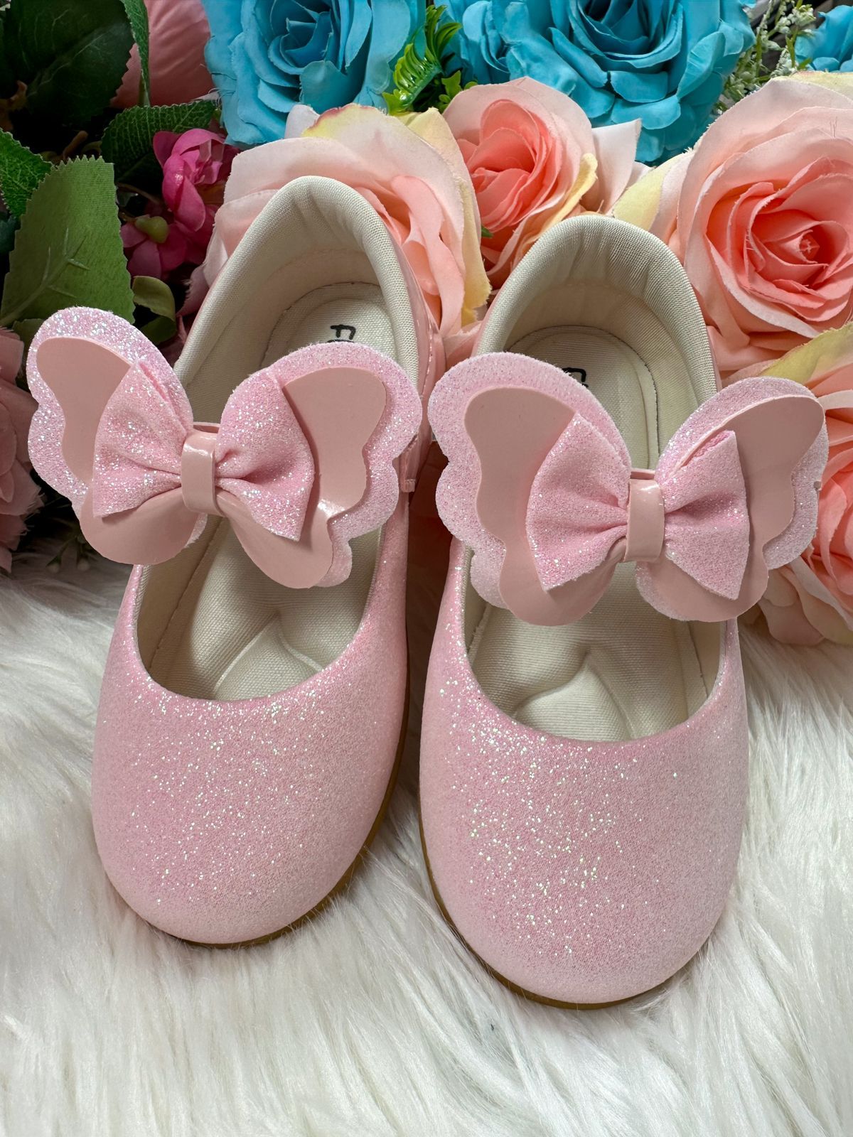 Sapatilha Flor Di MIla Baby Rosa Gliter - Diversão e Encanto para Brincar | Bebeloo Kids