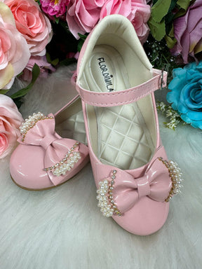 Sapatilha Flor Di Mila Rosa Bebe Perolas Neide - Diversão e Encanto para Brincar | Bebeloo Kids