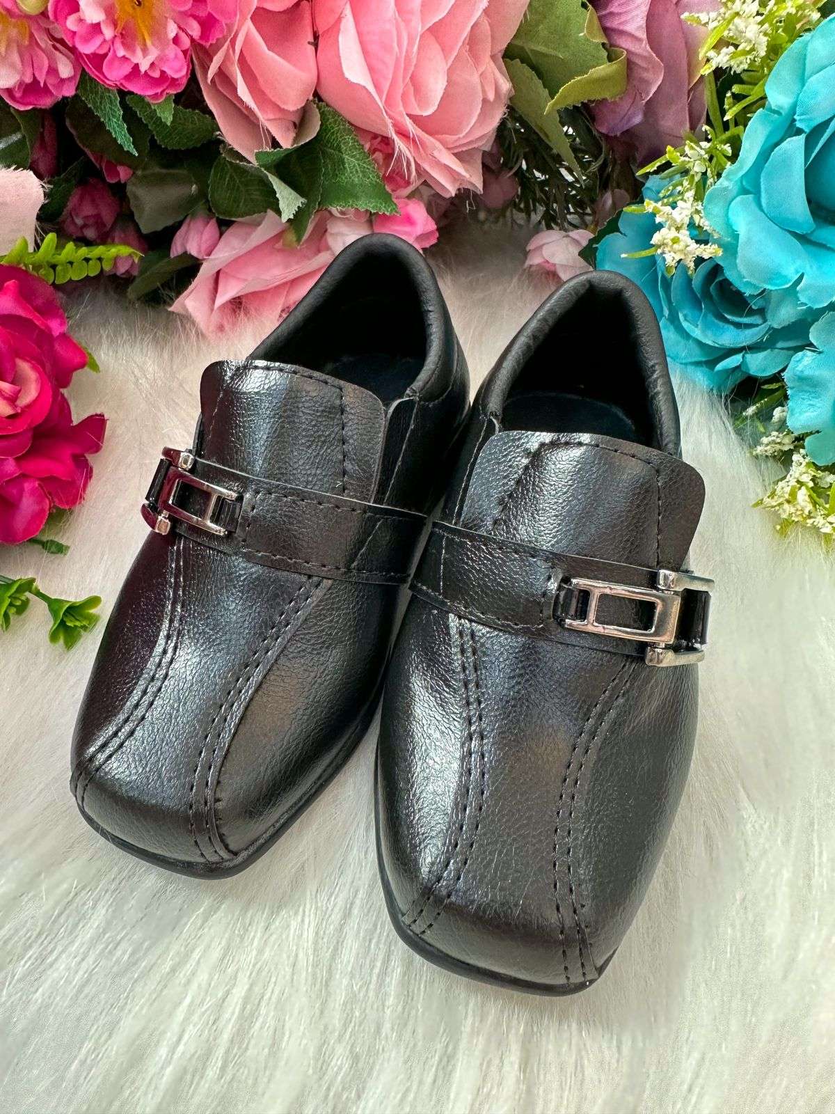 Sapato Social D Milan Preto Fosco - Passos Leves com Conforto | Bebeloo Kids