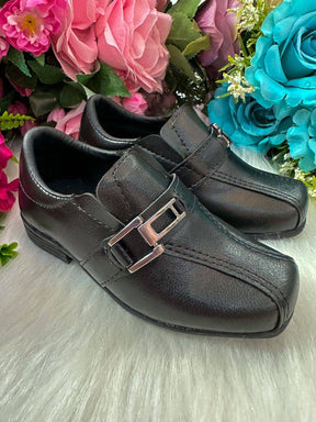 Sapato Social D Milan Preto Fosco | Bebeloo Kids