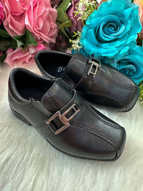 Sapato Social D Milan Preto Fosco - Passos Leves com Conforto | Bebeloo Kids
