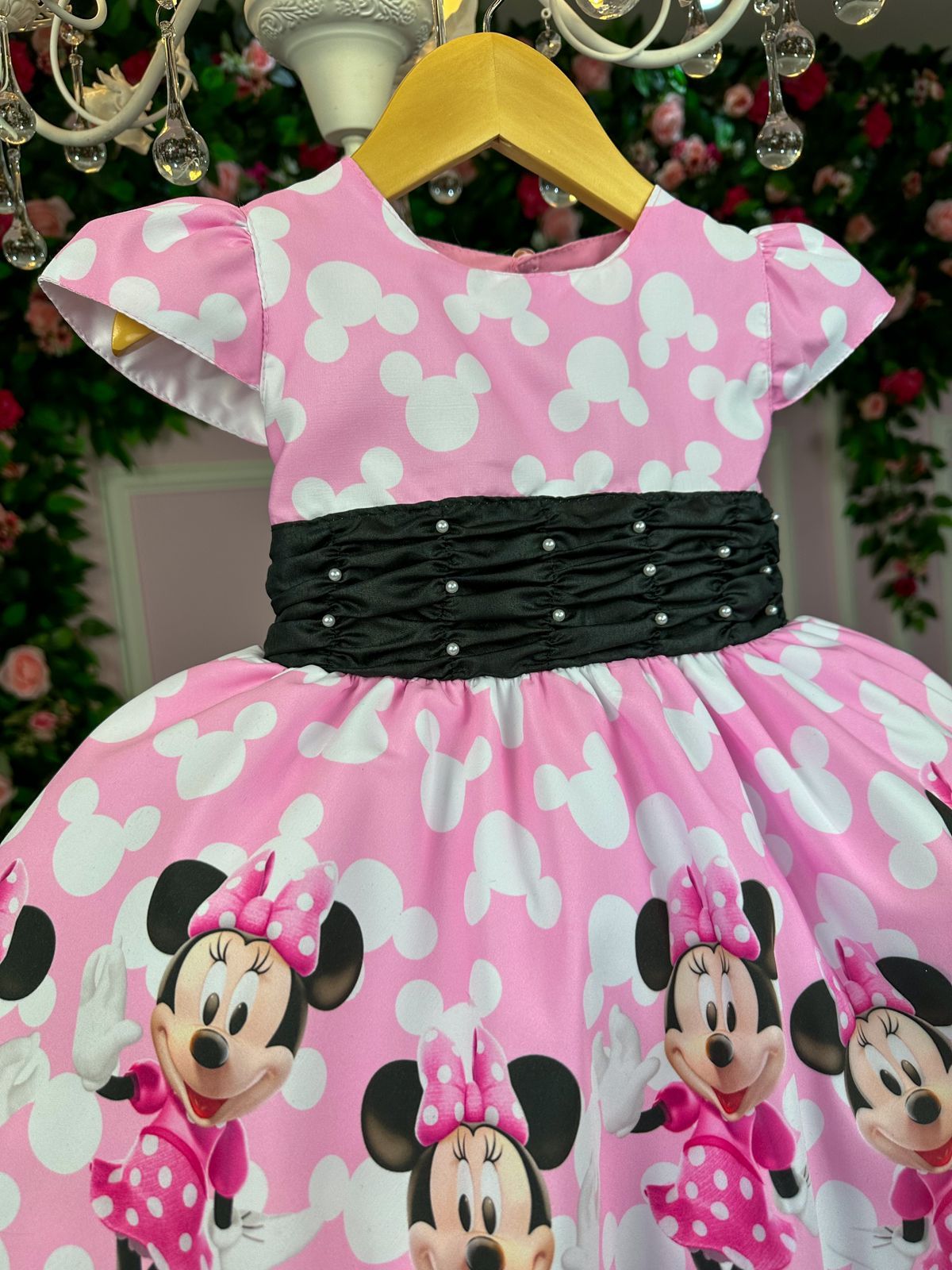 Vestido Tematico Luxo Minnie/Minie Rosa - Leveza e Elegância para Meninas | Bebeloo Kids