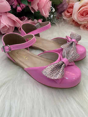 Sapatilha Flor Di Mila Brilho Rosa Chiclete | Bebeloo Kids