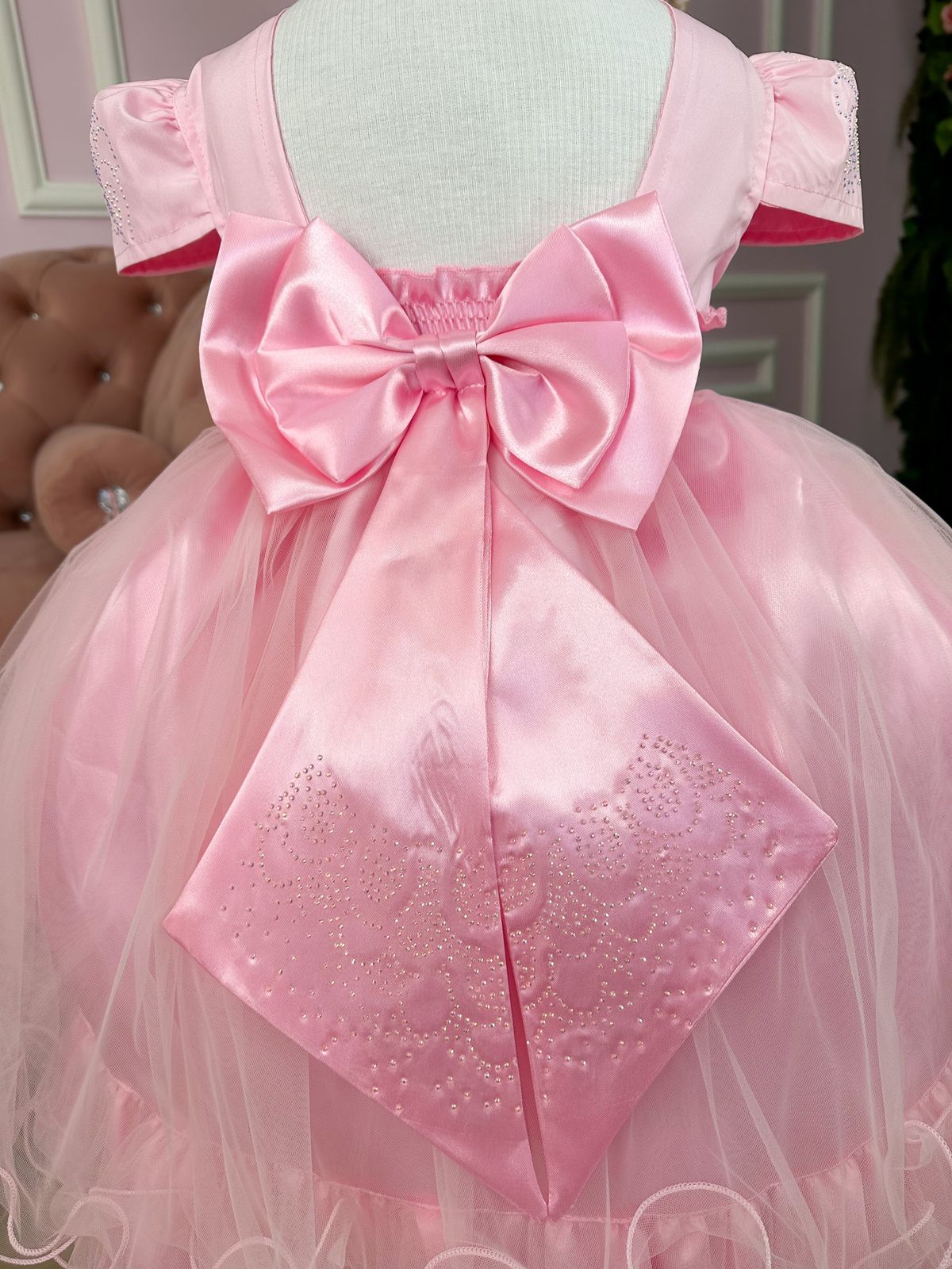 Vestido Enjoy Longo Rosa Bebe Babadinho - Diversão e Encanto para Brincar | Bebeloo Kids