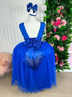 Vestido Enjoy Longo Regata Azul Royal - Leveza e Elegância para Meninas | Bebeloo Kids