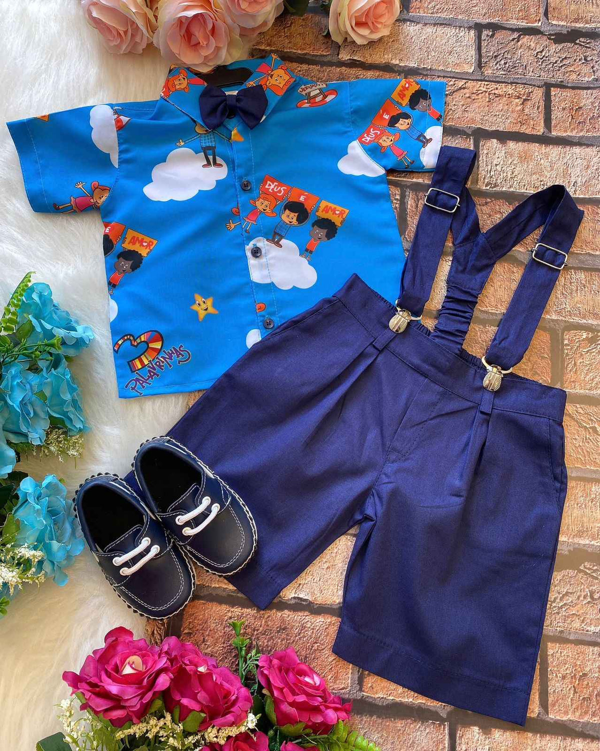 Conjunto Temáticos Meninos 3 Palavrinhas - Estilo Delicado para o Dia a Dia | Bebeloo Kids