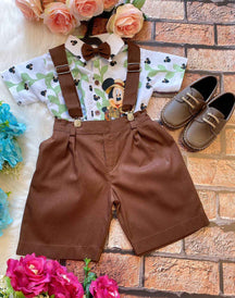 Conjunto Temáticos Meninos Mickey Safari Verde - Estilo Delicado para o Dia a Dia | Bebeloo Kids