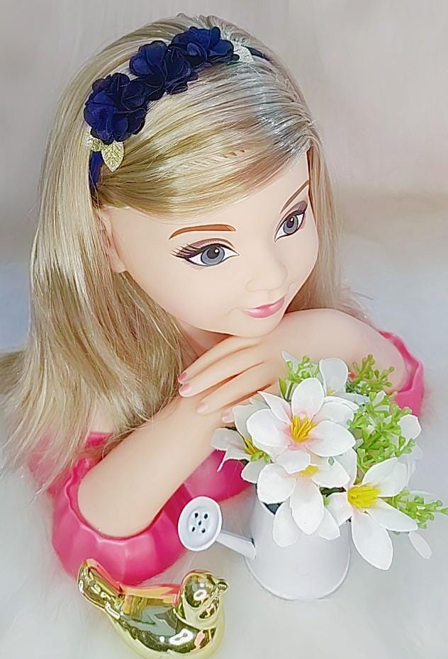 Faixa Flores Azul Petroleo - Charme e Delicadeza para os Cabelos | Bebeloo Kids