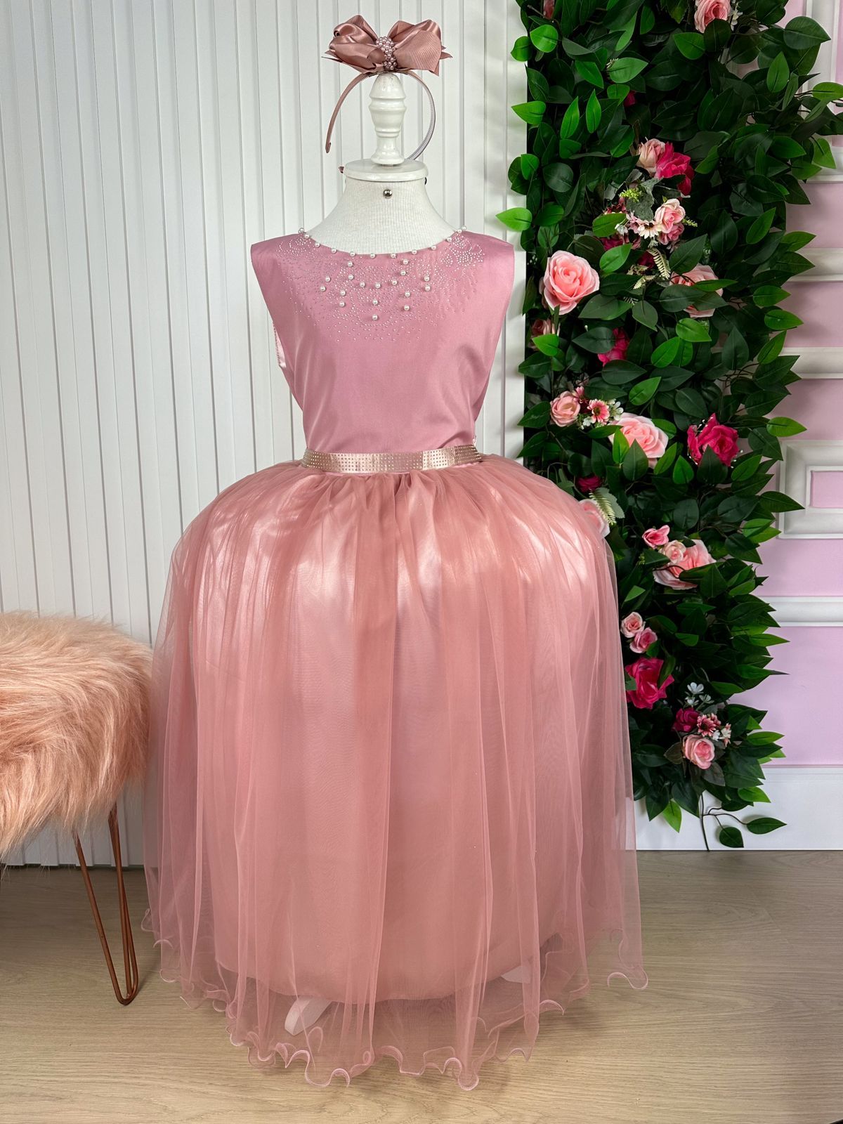 Vestido Infantil Enjoy Longo Regata Rosê - Leveza e Elegância para Meninas | Bebeloo Kids