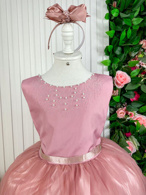 Vestido Infantil Enjoy Longo Regata Rosê - Leveza e Elegância para Meninas | Bebeloo Kids