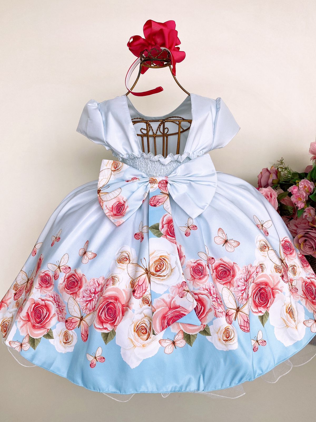 Vestido Giovanella /Giovanela Azul Bebe Borboletas - Leveza e Elegância para Meninas | Bebeloo Kids