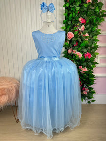 Vestido Enjoy Longo Regata Azul Bebe - Leveza e Elegância para Meninas | Bebeloo Kids