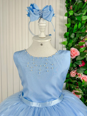Vestido Enjoy Longo Regata Azul Bebe - Leveza e Elegância para Meninas | Bebeloo Kids