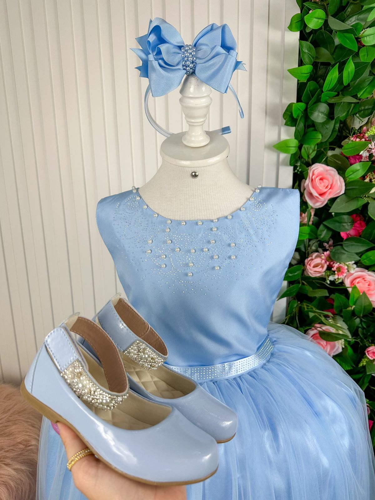 Vestido Enjoy Longo Regata Azul Bebe - Leveza e Elegância para Meninas | Bebeloo Kids
