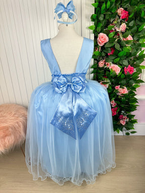 Vestido Enjoy Longo Regata Azul Bebe - Leveza e Elegância para Meninas | Bebeloo Kids