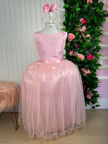 Vestido Enjoy Longo Regata Rosa Bebê - Leveza e Elegância para Meninas | Bebeloo Kids
