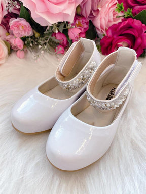 Sapatilha Flor di Mila Branco "Perolas" Luxo - Leveza e Charme para os Pezinhos | Bebeloo Kids