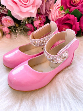 Sapatilha Flor di Mila Rosa Chiclete "Perolas" Luxo - Leveza e Charme para os Pezinhos | Bebeloo Kids