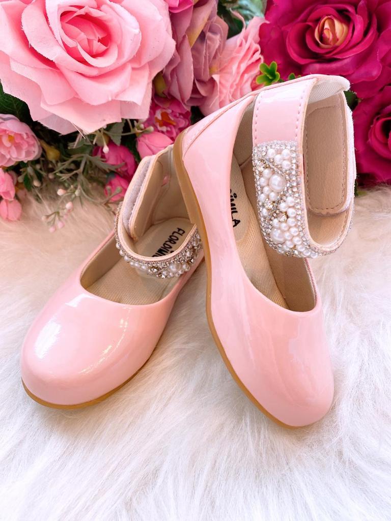 Sapatilha Flor di Mila Rosa Bebê "Perolas" Luxo - Leveza e Charme para os Pezinhos | Bebeloo Kids