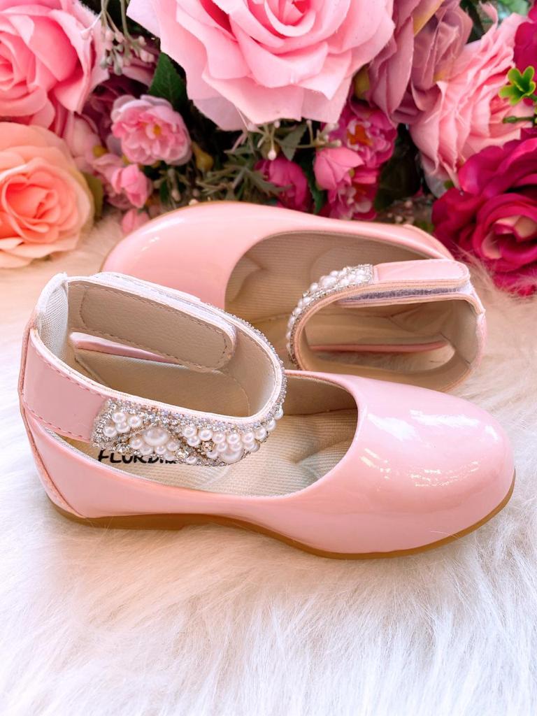 Sapatilha Flor di Mila Rosa Bebê "Perolas" Luxo - Leveza e Charme para os Pezinhos | Bebeloo Kids