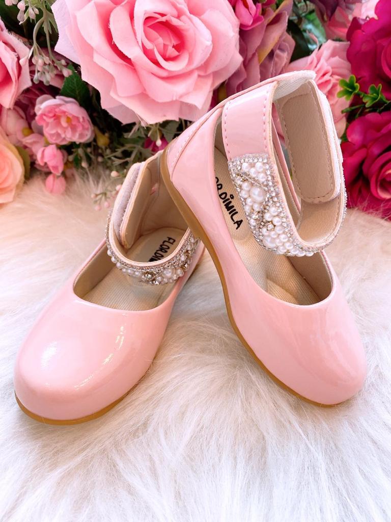 Sapatilha Flor di Mila Rosa Bebê "Perolas" Luxo - Leveza e Charme para os Pezinhos | Bebeloo Kids