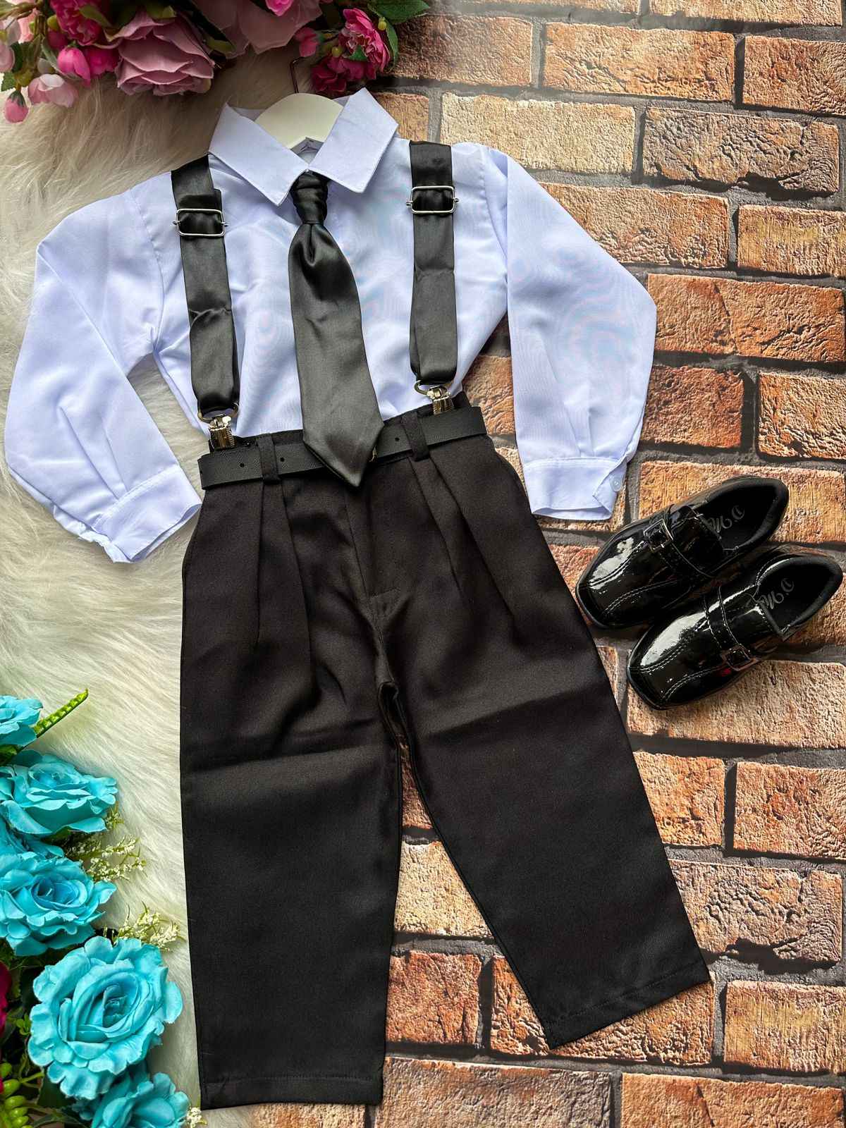 Conjunto Miss Cherry Meninos Social João Preto - Estilo Delicado para o Dia a Dia | Bebeloo Kids