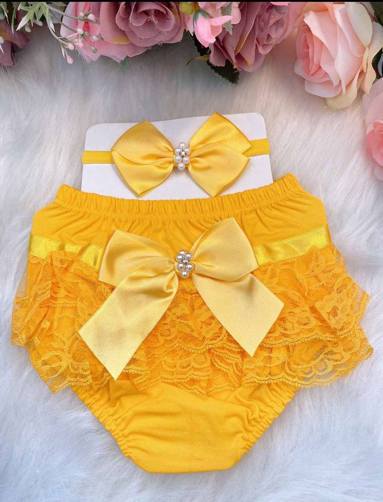 Kit Bunda Rica Amarelo/Calcinha - Completinho para os Pequenos | Bebeloo Kids