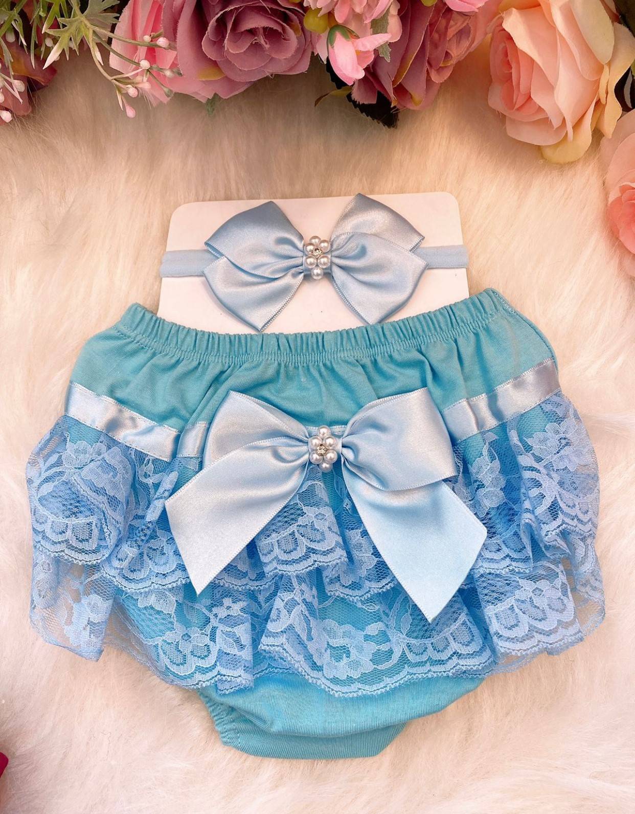 Kit Bunda Rica Azul Bebê/Calcinha - Completinho para os Pequenos | Bebeloo Kids