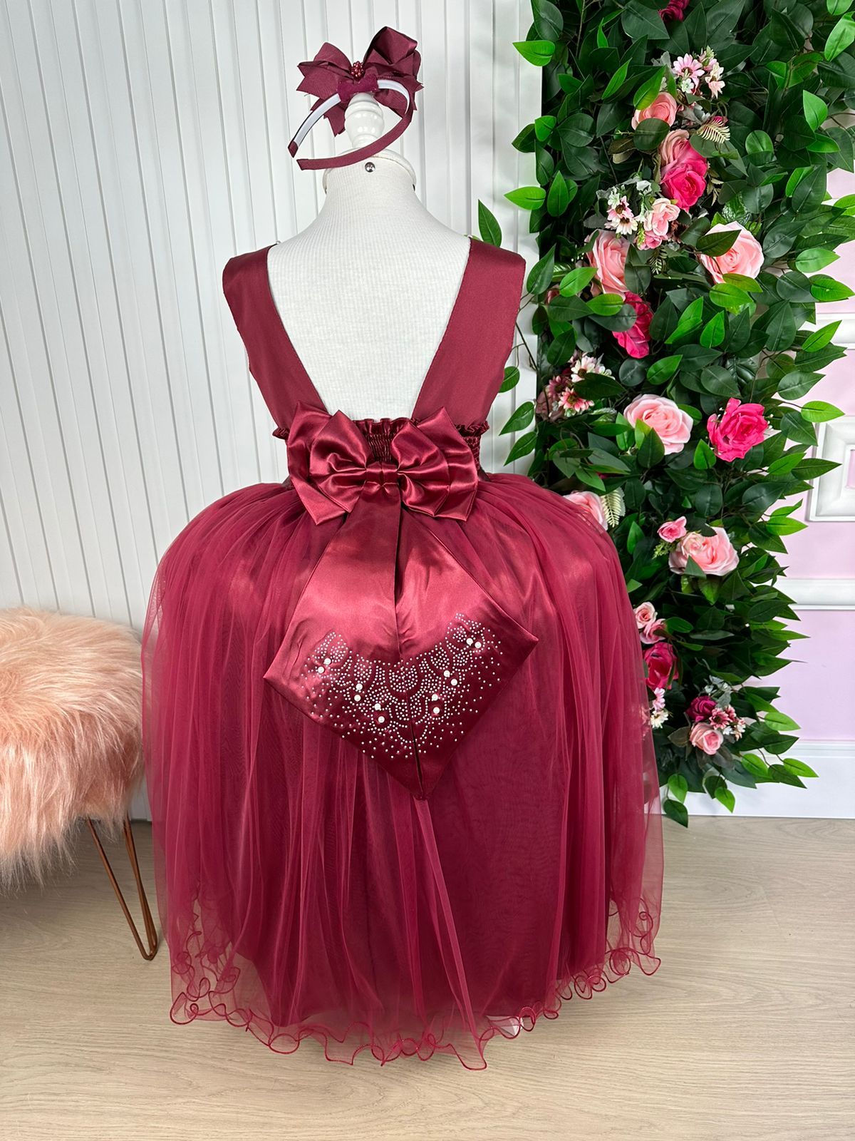 Vestido Infantil Enjoy Longo Regata Marsala - Leveza e Elegância para Meninas | Bebeloo Kids