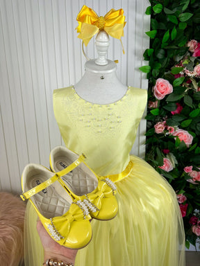 Vestido Infantil Enjoy Longo Regata Amarelo - Leveza e Elegância para Meninas | Bebeloo Kids