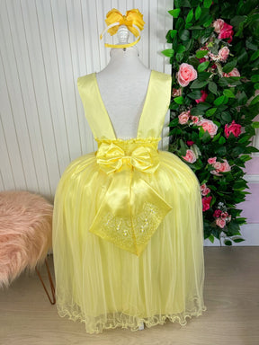 Vestido Infantil Enjoy Longo Regata Amarelo - Leveza e Elegância para Meninas | Bebeloo Kids