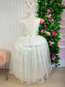 Vestido Infantil Enjoy Longo Regata Off - Leveza e Elegância para Meninas | Bebeloo Kids