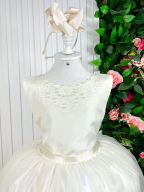 Vestido Infantil Enjoy Longo Regata Off - Leveza e Elegância para Meninas | Bebeloo Kids