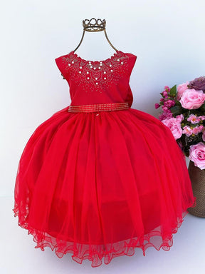 Vestido Enjoy Longo Regata Vermelho - Leveza e Elegância para Meninas | Bebeloo Kids