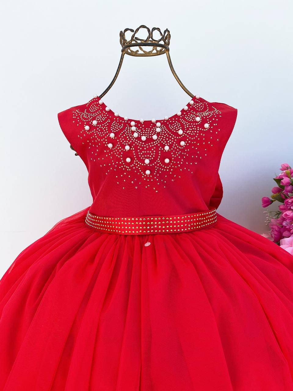 Vestido Enjoy Longo Regata Vermelho - Leveza e Elegância para Meninas | Bebeloo Kids