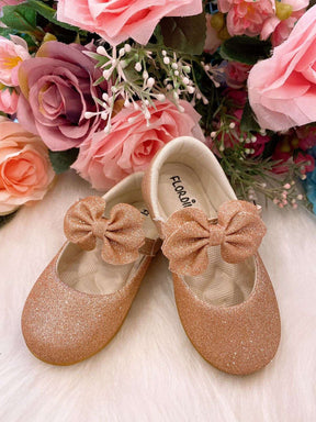 Sapatilha Flor Di Mila Bronze Gliter - Leveza e Charme para os Pezinhos | Bebeloo Kids