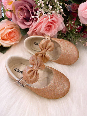 Sapatilha Flor Di Mila Bronze Gliter - Leveza e Charme para os Pezinhos | Bebeloo Kids
