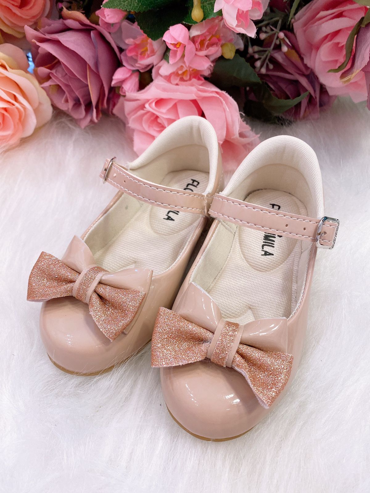 Sapatilha Flor Di Mila Julia Nude - Rose - Leveza e Charme para os Pezinhos | Bebeloo Kids