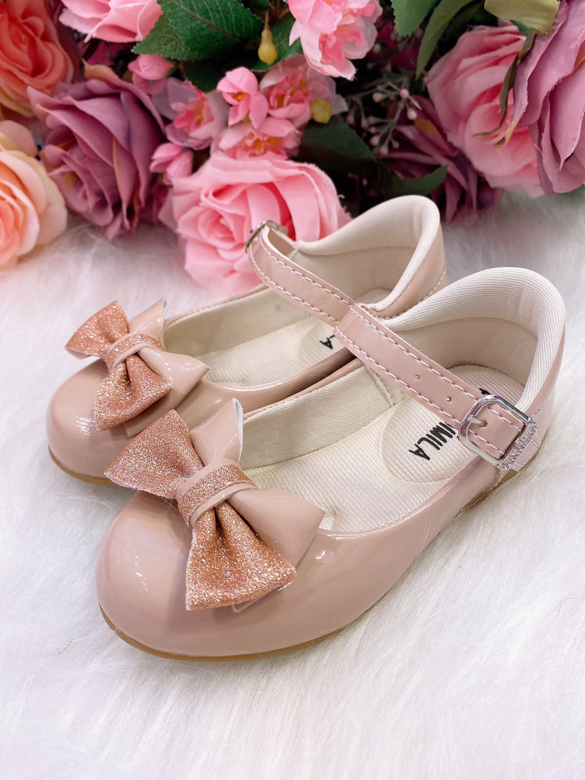 Sapatilha Flor Di Mila Julia Nude - Rose - Leveza e Charme para os Pezinhos | Bebeloo Kids