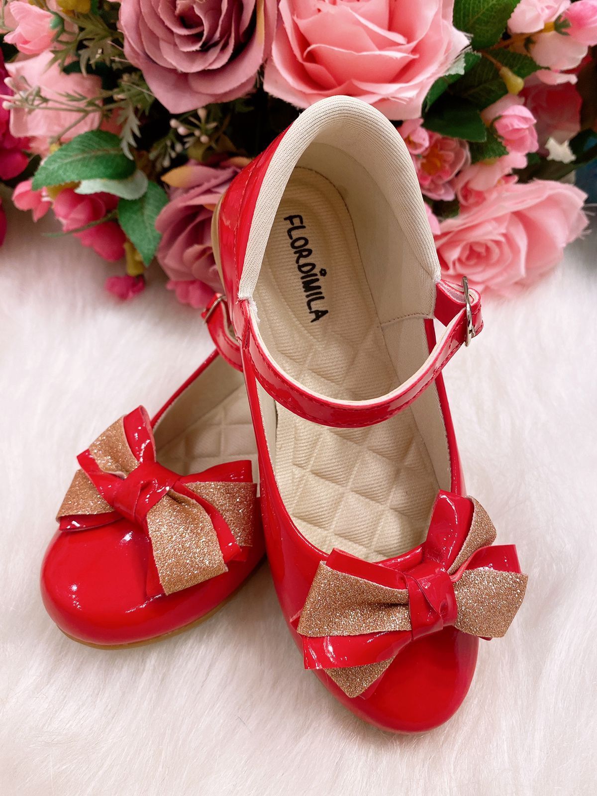 Sapatilha Flor Di Mila Fashion Vermelho - Leveza e Charme para os Pezinhos | Bebeloo Kids