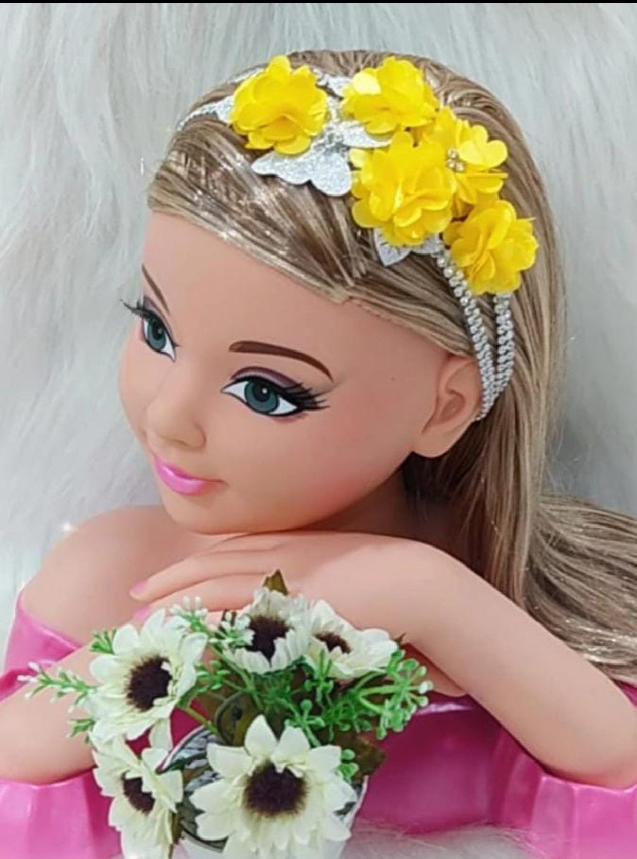 Faixa Jardim Amarelo com Prata - Charme e Delicadeza para os Cabelos | Bebeloo Kids